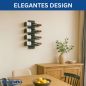 Preview: DanDiBo Weinregal Wand Metall Schwarz Modern 96695 Grün Flaschenregal Schmal Wandmontage Wine Rack Weinflaschenhalter Weinhalter Flaschenhalter