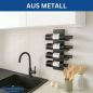 Preview: DanDiBo Weinregal Wand Metall Schwarz Modern 96695 Grün Flaschenregal Schmal Wandmontage Wine Rack Weinflaschenhalter Weinhalter Flaschenhalter