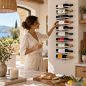 Preview: DanDiBo Weinregal Wand Metall Weiß Flaschenregal Schmal Hängend Regal 10 Flaschen Dies Wine Rack Weinflaschenregal Bar Wein Regal Getränkeregal Flaschen