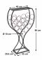 Preview: DanDiBo wine rack wine glass design metal black bottle rack standing 100 cm 96211 for 15 bottles wrought iron