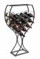 Preview: DanDiBo wine rack wine glass design metal black bottle rack standing 100 cm 96211 for 15 bottles wrought iron