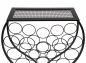 Preview: DanDiBo wine rack wine glass design metal black bottle rack standing 100 cm 96211 for 15 bottles wrought iron