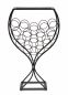 Preview: DanDiBo wine rack wine glass design metal black bottle rack standing 100 cm 96211 for 15 bottles wrought iron
