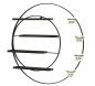 Preview: DanDiBo Weinregal für 4 Flaschen und Teelichter Metall 55 cm Wand Schwarz Vivace 96214 Rund Flaschenregal Flaschenhalter Wandmontage Modern Wandhalter Wandregal