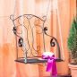 Preview: DanDiBo Hanging Chair Black Metal Relax Swing with Chains Hanging Bench Garden Swing Hollywood Swing