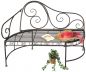 Preview: DanDiBo Bank DY140486 aus Metall Gartenbank Sitzbank 2-Sitzer 120 cm Rundbank Parkbank