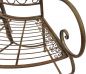 Preview: DanDiBo tree bench metal weatherproof brown 135 cm 3-seater semicircular JC112287 garden bench round bench