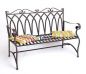 Preview: DanDiBo Gartenbank Metall 2 Sitzer Wetterfest Sitzbank Garten Bank Antik 18940 Dunkelbraun Metallbank 120 cm Eisenbank