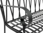 Preview: DanDiBo Gartenbank Metall 2 Sitzer Wetterfest Sitzbank Garten Bank Antik 18940 Dunkelbraun Metallbank 120 cm Eisenbank