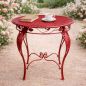 Preview: DanDiBo Bistro Table Round 70 cm Metal Iron Red Weatherproof Rosso 96711 Garden Table Antique Metal Table Balcony Table Terrace Table Table
