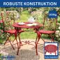 Preview: DanDiBo Bistro Table Round 70 cm Metal Iron Red Weatherproof Rosso 96711 Garden Table Antique Metal Table Balcony Table Terrace Table Table