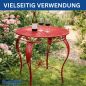 Preview: DanDiBo Bistro Table Round 70 cm Metal Iron Red Weatherproof Rosso 96711 Garden Table Antique Metal Table Balcony Table Terrace Table Table