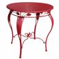 Preview: DanDiBo Bistro Table Round 70 cm Metal Iron Red Weatherproof Rosso 96711 Garden Table Antique Metal Table Balcony Table Terrace Table Table