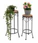 Preview: Blumenhocker Merano Mosaik 2er Set 12011 Blumenständer 46 und 54cm Hocker Rund