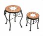 Preview: Blumenhocker Merano Mosaik 2er Set 12014 Blumenständer 20 und 27cm Hocker Rund