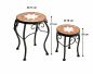 Preview: Blumenhocker Merano Mosaik 2er Set 12014 Blumenständer 20 und 27cm Hocker Rund