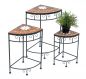 Preview: Blumenhocker Merano Mosaik 3er Set 12013 Blumenständer 42, 52 und 62cm Eckregal Hocker