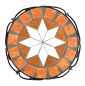 Preview: Blumenhocker Merano Mosaik 3er Set 12014 Blumenständer 20 ,27, 37cm Hocker Rund