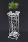 Preview: DanDiBo Blumenhocker Metall Weiß Eckig 63 cm Blumenständer 20304 Blumensäule