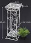 Preview: DanDiBo Flower Stool Metal White Square Set of 2 63 cm - 77 cm Flower Stand 20304 Flower Column