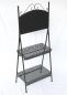 Preview: Blumentreppe 130837 aus Metall mit Kreidetafel 108cm Blumenständer Pflanzentreppe