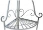 Preview: Eckregal Romance 20113 Regal aus Metall 125cm Badregal Antik Grau Küchenregal