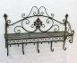 Preview: DanDiBo Wandgarderobe Metall mit Ablage 60 cm Malege Kleiderhaken 12205 Wandregal Garderobe Vintage