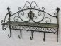 Preview: DanDiBo Wandgarderobe Metall mit Ablage 60 cm Malege Kleiderhaken 12205 Wandregal Garderobe Vintage