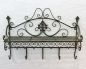 Preview: DanDiBo Wandgarderobe Metall mit Ablage 60 cm Malege Kleiderhaken 12205 Wandregal Garderobe Vintage