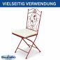 Preview: DanDiBo Folding Garden Chair Antique Red Metal Rosso Weatherproof 90 cm 96710 Metal Chair Iron Chair Balcony Chair Terrace Chair Bistro Chair Folding Chair