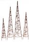 Preview: Rankhilfe Pyramide 082547 Metall 4er Set 95, 118 ,142, 164cm Kletterhilfe Ranke