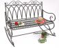 Preview: DanDiBo Schaukelbank Metall Wetterfest Dunkelgrau 112 cm Gartenbank 132730 Parkbank Sitzbank Garten Schaukel