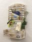 Preview: Memoboard mit Briefablage YX-14B415 Pinnwand 65cm Wandregal Memotafel Shabby