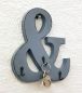 Preview: Letter  &   with 3 key hooks   24cm YX-14B394 Vintage Shabby Key rack   Hook