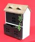 Preview: Minikommode Haus Kommode 14B410 Schrank mit 2 Schubladen 38cm Ordner Küchenregal