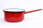 Preview: Kochtopf 2 L Topf mit Griff 515/18 Rot emailliert Emaille Kasserole Emailtopf Email