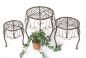 Preview: Blumenhocker 3er Set Blumenständer 140129 Pflanzenständer Hocker Beistelltisch