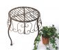 Preview: DanDiBo Flower Stool Metal Brown Round 30 cm Flower Stand 140129 M Side Table Plant Stand Small