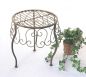 Preview: DanDiBo Flower Stool Metal Brown Round 35 cm Flower Stand 140129 XL Side Table Plant Stand Small