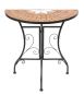 Preview: DanDiBo table semicircular console table wall table 120041 side table metal mosaic 70 cm