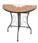 Preview: DanDiBo table semicircular console table wall table 120041 side table metal mosaic 70 cm