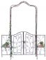 Preview: DanDiBo Rosenbogen mit Tor Tür aus Metall 101759 Gartentor 236x186 cm Schmiedeeisen Rankgerüst