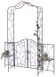 Preview: DanDiBo Rosenbogen mit Tor Tür aus Metall 101759 Gartentor 236x186 cm Schmiedeeisen Rankgerüst