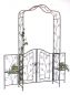 Preview: DanDiBo Rosenbogen mit Tor Tür aus Metall 101759 Gartentor 236x186 cm Schmiedeeisen Rankgerüst