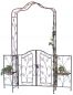 Preview: DanDiBo Rosenbogen mit Tor Tür aus Metall 101759 Gartentor 236x186 cm Schmiedeeisen Rankgerüst