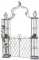 Preview: DanDiBo Rose arch with gate Metal gate 275x170 cm Round arch Archway Pergola 110241 Wrought iron climbing aid Garden gate