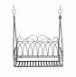 Preview: DanDiBo Hanging Bench Metal Brown Weatherproof Swing Gondola Hanging Chair 1868 2 Seater Garden Bench