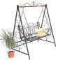Preview: DanDiBo Hollywoodschaukel Metall 2 Sitzer Antik Vintage 18688 Schmiedeeisen Gartenschaukel Garten