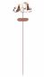 Preview: DanDiBo metal plug rain gauge weather frog 140 cm frog garden plug rain gauge