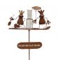 Preview: DanDiBo metal plug rain gauge weather frog 140 cm frog garden plug rain gauge